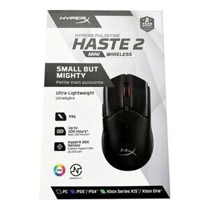 HyperX Pulsefire Haste 2 Mini-Wireless Gaming Mouse- Black